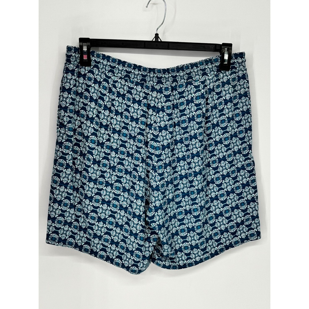 J. Jill Shorts Womens Medium Blue Excellent Elastic Waist Rayon Medallion Print - Picture 4 of 13